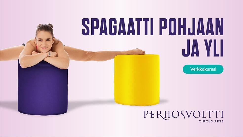 Spagaatti pohjaan ja yli by Perhosvoltti Circus Arts 